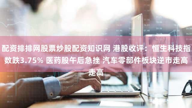 配资排排网股票炒股配资知识网 港股收评:恒生科技指数跌3.75% 医药股午后急挫 汽车零部件板块逆市走高